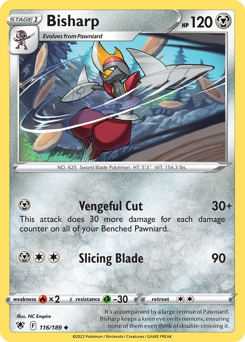 Bisharp, Astral Radiance #116, Pokémon TCG card