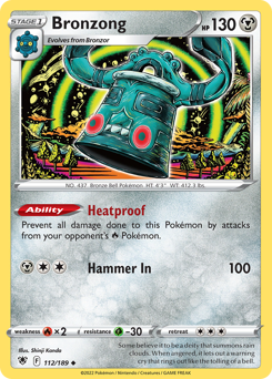 Bronzong, Astral Radiance #112, Pokémon TCG card