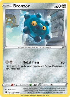 Bronzor, Astral Radiance #111, Pokémon TCG card