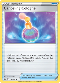 Canceling Cologne, Astral Radiance #136, Pokémon TCG card