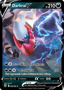 Darkrai V, Astral Radiance #98, Pokémon TCG card