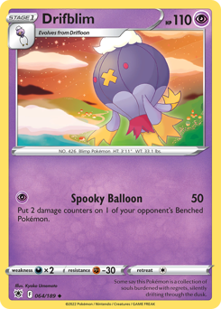 Drifblim, Astral Radiance #64, Pokémon TCG card