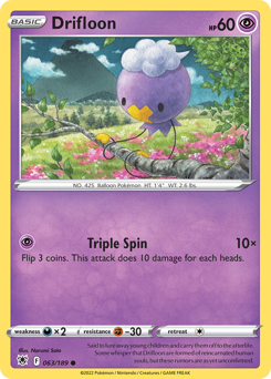 Drifloon, Astral Radiance #63, Pokémon TCG card