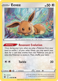 Eevee, Astral Radiance #119, Pokémon TCG card