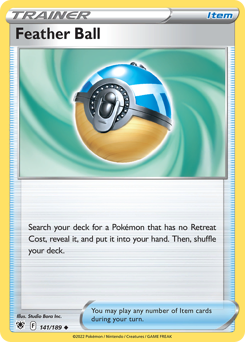 Feather Ball, Astral Radiance #141, Pokémon TCG card