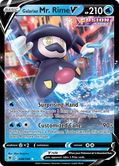 Galarian Mr. Rime V, Astral Radiance #49, Pokémon TCG card
