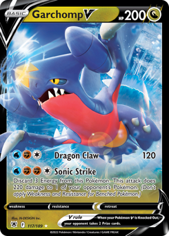 Garchomp V, Astral Radiance #117, Pokémon TCG card