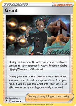 Grant, Astral Radiance #144, Pokémon TCG card