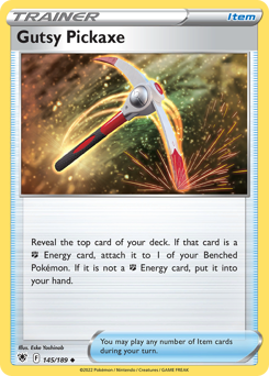 Gutsy Pickaxe, Astral Radiance #145, Pokémon TCG card
