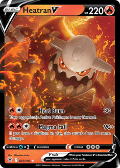 Heatran V, Astral Radiance #25, Pokémon TCG card