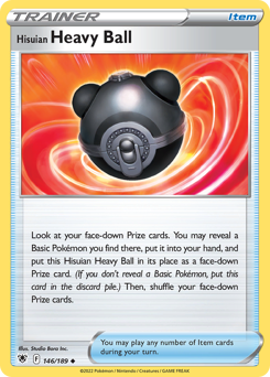 Hisuian Heavy Ball, Astral Radiance #146, Pokémon TCG card