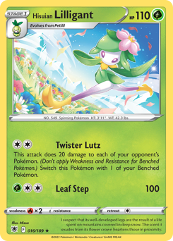 Hisuian Lilligant, Astral Radiance #16, Pokémon TCG card