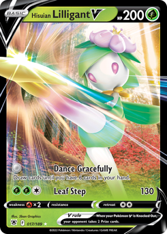 Hisuian Lilligant V, Astral Radiance #17, Pokémon TCG card