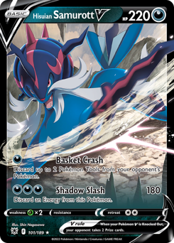 Hisuian Samurott V, Astral Radiance #101, Pokémon TCG card