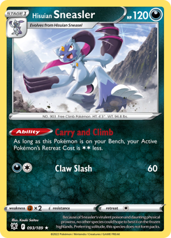 Hisuian Sneasler, Astral Radiance #93, Pokémon TCG card