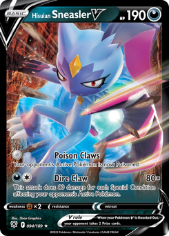 Hisuian Sneasler V, Astral Radiance #94, Pokémon TCG card