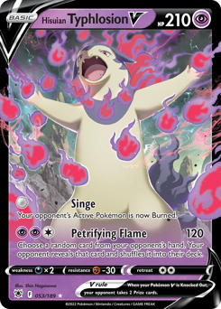 Hisuian Typhlosion V, Astral Radiance #53, Pokémon TCG card