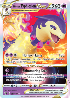Hisuian Typhlosion VSTAR, Astral Radiance #54, Pokémon TCG card