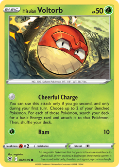Hisuian Voltorb, Astral Radiance #2, Pokémon TCG card