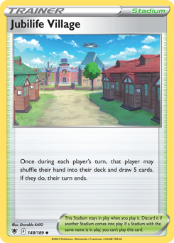 Jubilife Village, Astral Radiance #148, Pokémon TCG card