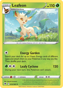 Leafeon, Astral Radiance #13, Pokémon TCG card