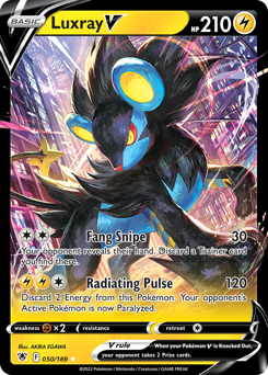 Luxray V, Astral Radiance #50, Pokémon TCG card