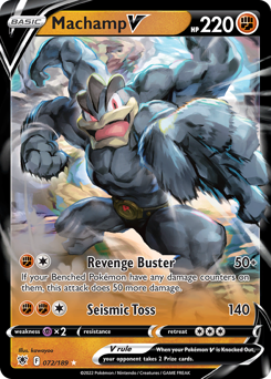 Machamp V, Astral Radiance #72, Pokémon TCG card