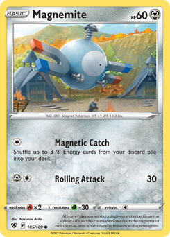 Magnemite, Astral Radiance #105, Pokémon TCG card