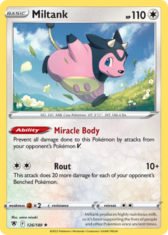 Miltank, Astral Radiance #126, Pokémon TCG card