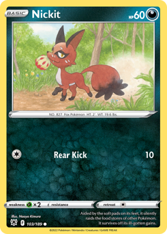 Nickit, Astral Radiance #103, Pokémon TCG card