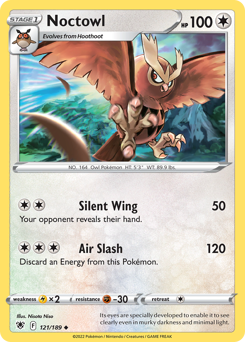 Noctowl, Astral Radiance #121, Pokémon TCG card