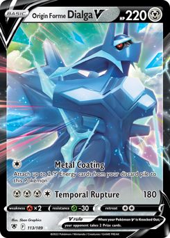 Origin Forme Dialga V, Astral Radiance #113, Pokémon TCG card