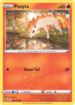 Ponyta, Astral Radiance #21, Pokémon TCG card