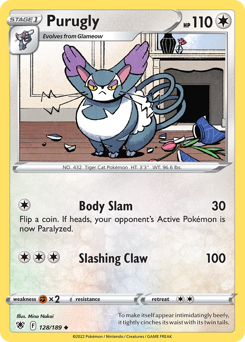 Purugly, Astral Radiance #128, Pokémon TCG card