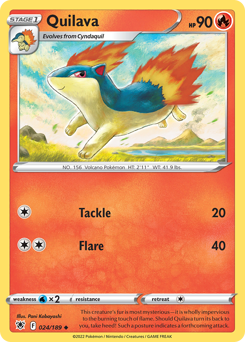 Quilava, Astral Radiance #24, Pokémon TCG card