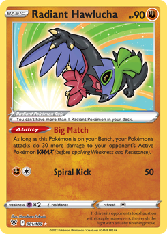 Radiant Hawlucha, Astral Radiance #81, Pokémon TCG card
