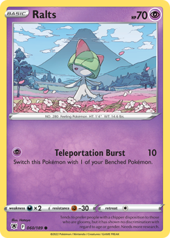 Ralts, Astral Radiance #60, Pokémon TCG card