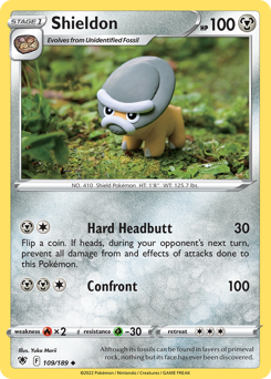 Shieldon, Astral Radiance #109, Pokémon TCG card