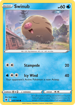 Swinub, Astral Radiance #31, Pokémon TCG card