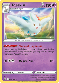 Togekiss, Astral Radiance #57, Pokémon TCG card