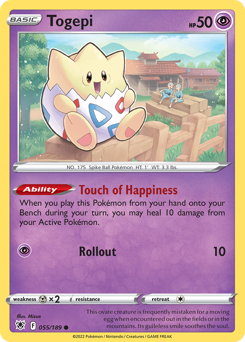 Togepi, Astral Radiance #55, Pokémon TCG card