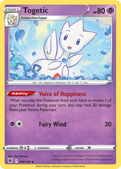 Togetic, Astral Radiance #56, Pokémon TCG card