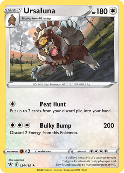 Ursaluna, Astral Radiance #124, Pokémon TCG card