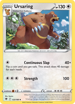 Ursaring, Astral Radiance #123, Pokémon TCG card