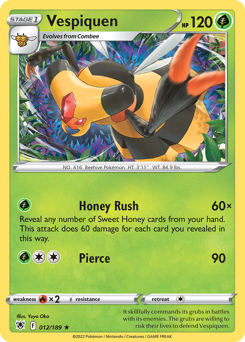Vespiquen, Astral Radiance #12, Pokémon TCG card