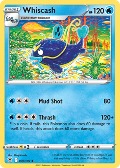 Whiscash, Astral Radiance #36, Pokémon TCG card