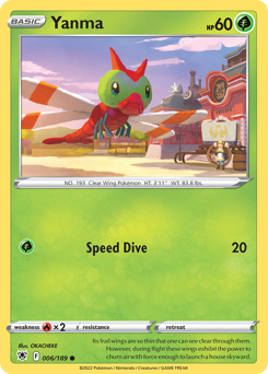 Yanma, Astral Radiance #6, Pokémon TCG card