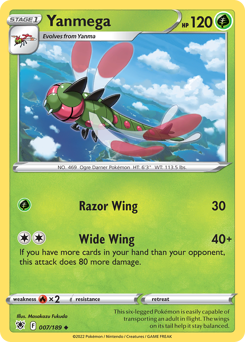 Yanmega, Astral Radiance #7, Pokémon TCG card