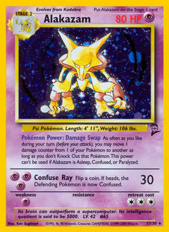 Alakazam, Base Set 2 #1, Pokémon TCG card