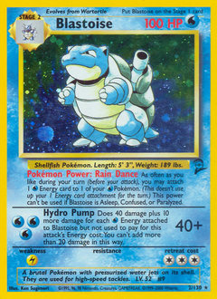 Blastoise, Base Set 2 #2, Pokémon TCG card